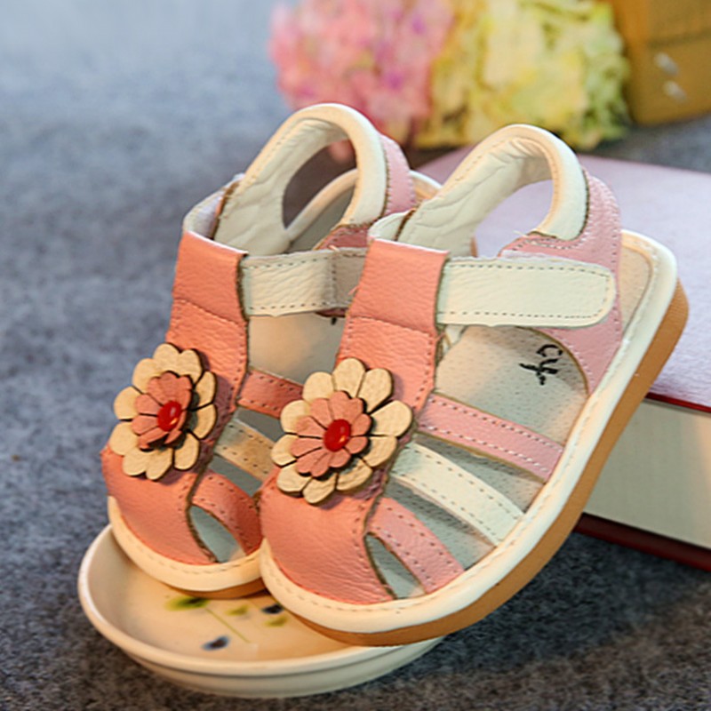 嬰兒涼鞋真皮1-3歲女寶寶半涼鞋軟底公主鞋幼兒防滑一件代發批發・進口・工廠・代買・代購