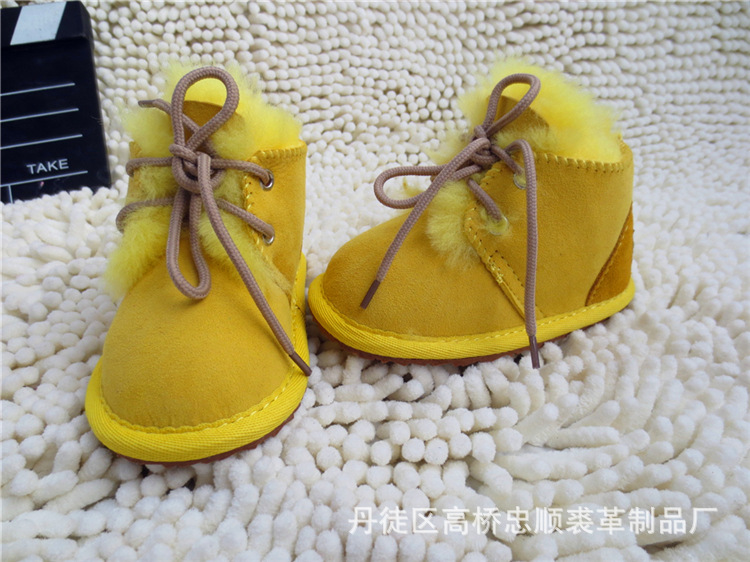 冬季寶寶保暖鞋皮毛一體兒童學步鞋羊毛保暖嬰兒童鞋廠傢一件代發批發・進口・工廠・代買・代購
