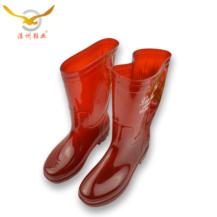 廠傢直銷吳川牛筋紅色雨鞋雨靴 專業設計耐油耐酸耐堿防水PVC批發・進口・工廠・代買・代購