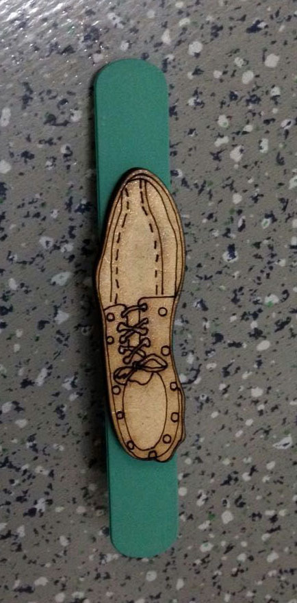 DIY激光切割 木質木製創意發夾 紳士鞋1號 白胚本色 手繪塗鴉批發・進口・工廠・代買・代購