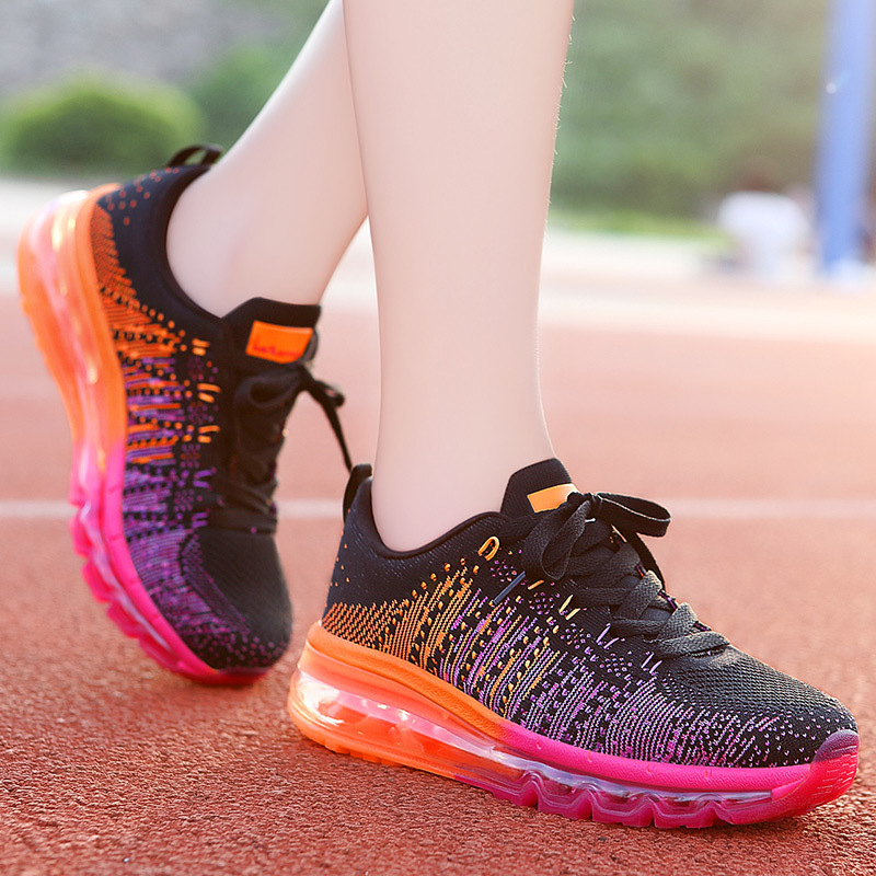 莫蕾蔻蕾 2015春夏運動休閒鞋飛線跑鞋AIR MAX全掌氣墊女鞋 5X005批發・進口・工廠・代買・代購