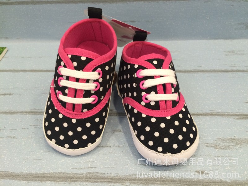 美國Luvable Friends外貿正品女寶寶前系帶防滑學步鞋批發・進口・工廠・代買・代購