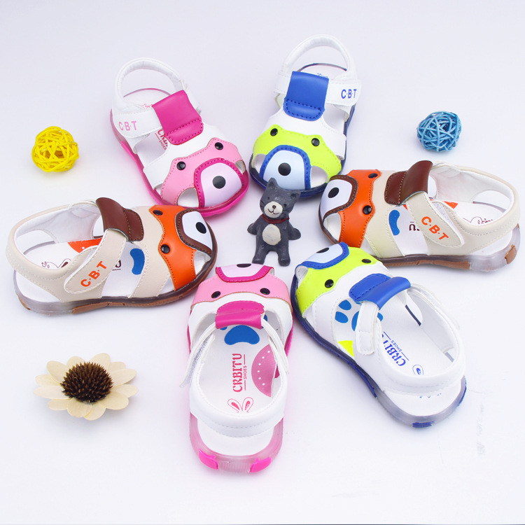 【crbitu】2016童鞋夏涼新款寶寶嬰兒學步鞋子溫州閃燈鞋卡通韓版批發・進口・工廠・代買・代購