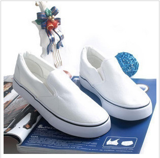 情侶款純色帆佈鞋套腳懶人鞋一腳蹬光板手繪鞋工作鞋雷尼爾227工廠,批發,進口,代購