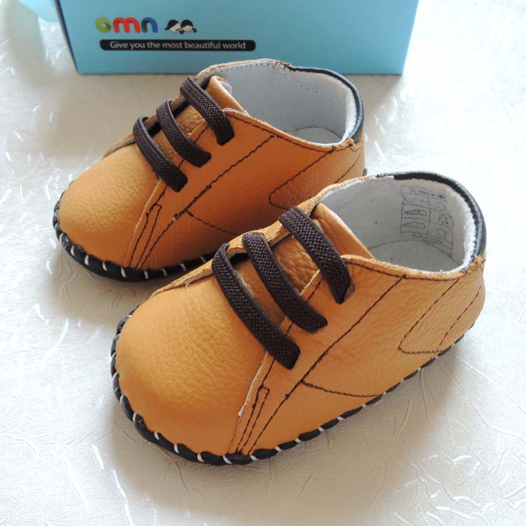 批發新款OMN藍色嬰兒鞋小童皮鞋防滑學步鞋男寶寶皮鞋1035-YW批發・進口・工廠・代買・代購