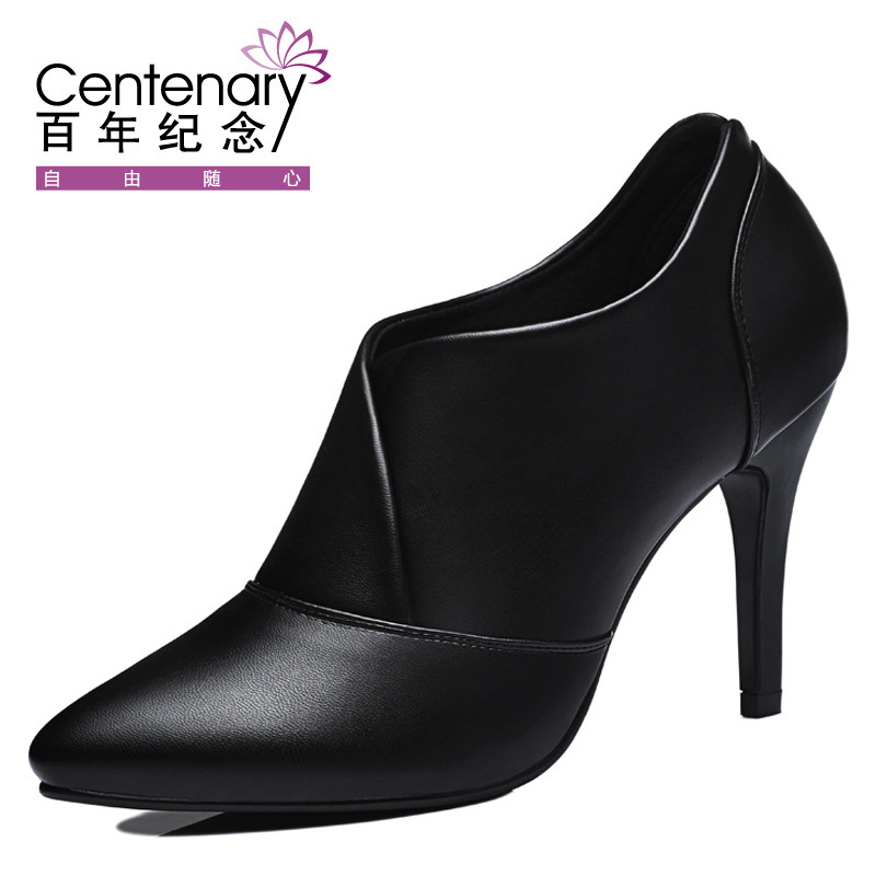 百年紀念2016春季新品高跟鞋 細跟尖頭鞋 中口套腳性感單鞋女包郵批發・進口・工廠・代買・代購