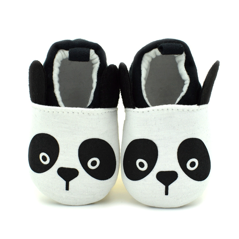 外貿批發 新款黑白熊貓卡通不掉鞋 0-1歲嬰兒鞋 學步鞋批發・進口・工廠・代買・代購