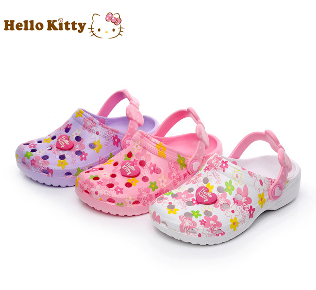 Hello Kitty正品童鞋休閒套腳親子鞋兒童女童洞洞鞋沙灘花園鞋工廠,批發,進口,代購