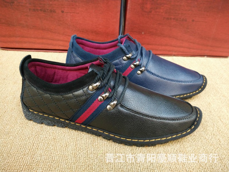 秋冬季 庫存男士休閒鞋批發 英倫復古縫線 系帶百搭款LY工廠,批發,進口,代購