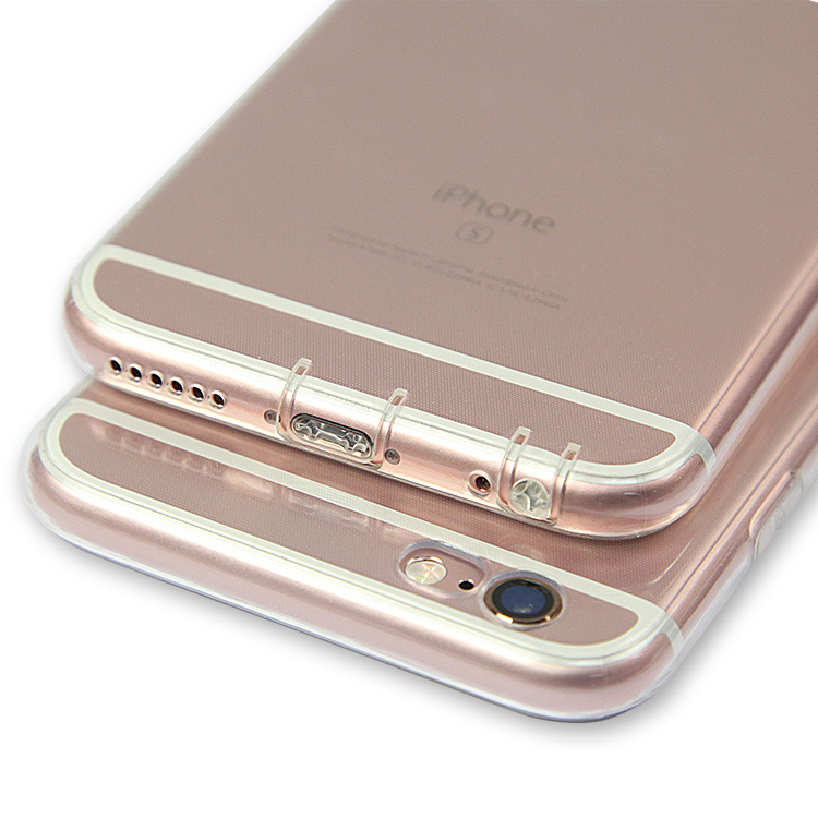 iPhone6手機殼 超薄全透明tpu 蘋果5S包邊防摔矽膠套 高品質軟膠工廠,批發,進口,代購