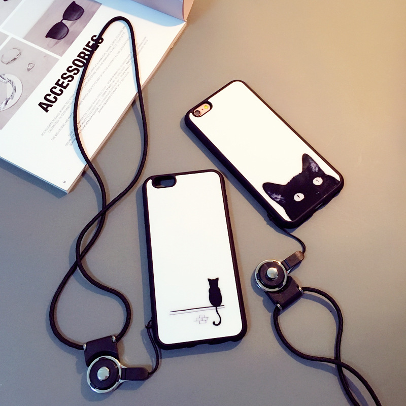 iphone6SPlus手機殼 蘋果6s4.7掛繩防摔軟矽膠軟殼 情侶手機殼工廠,批發,進口,代購