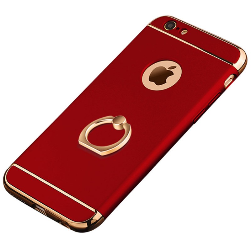 適用於蘋果6plus手機殼iphone6磨砂電鍍3合1保護套帶指環一件代發工廠,批發,進口,代購