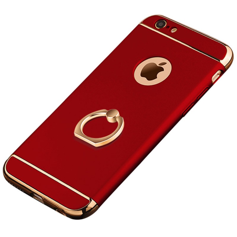 適用於蘋果6plus手機殼iphone6磨砂電鍍3合1保護套帶指環一件代發批發・進口・工廠・代買・代購