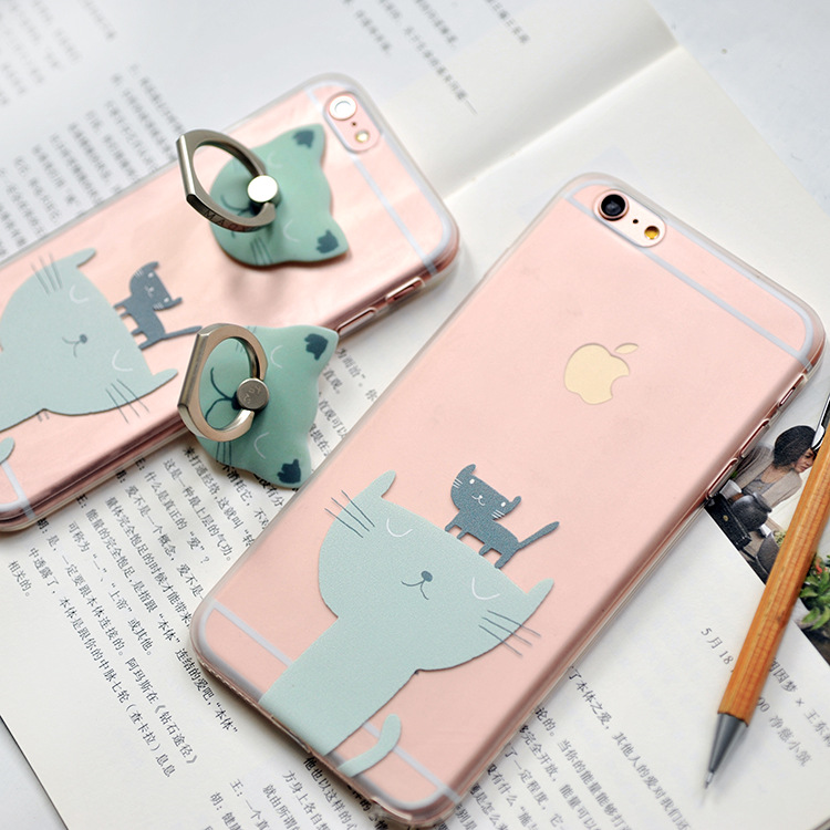 冇心良品 原創設計兩隻小貓系列 蘋果iphone6手機保護套 禮品套裝工廠,批發,進口,代購