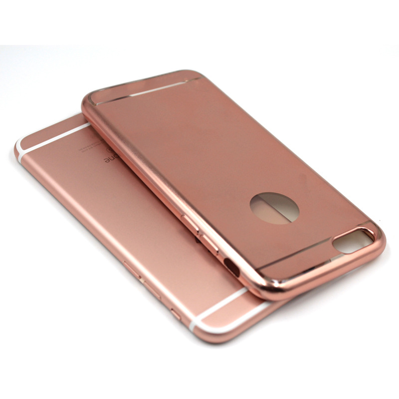 適用於iphone6s手機殼蘋果7plus保護套4.7磨砂矽膠套5.5電鍍玫瑰工廠,批發,進口,代購