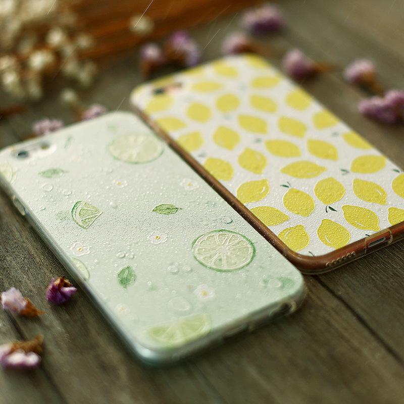 新款浮雕蘋果6水果文藝蘋果6S手機殼保護套日韓iPhone6手機殼彩繪工廠,批發,進口,代購