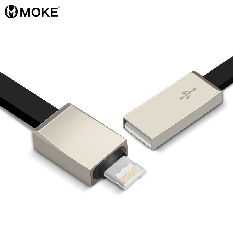 Moke 一頭兩用iphone6安卓數據二合一線蘋果手機麵條線5s充電線工廠,批發,進口,代購