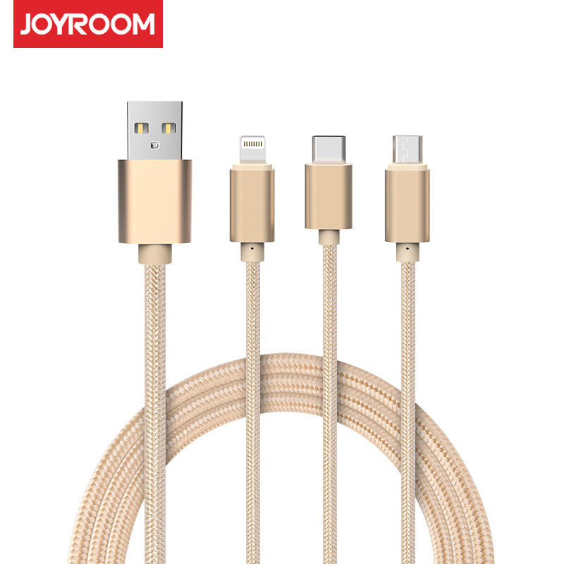 機樂堂 蘋果iphone6s數據線 安卓充電線 Type-c編織一拖三充電線工廠,批發,進口,代購