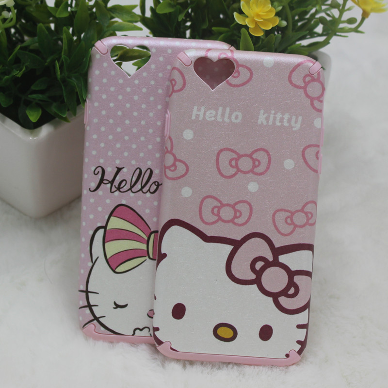 hello kitty蠶絲紋全包手機殼 蘋果iPhone6 plus磨砂貼皮軟殼女工廠,批發,進口,代購