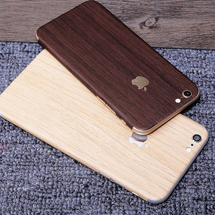 iphone6plus手機保護膜 木紋原色單背膜iphone6手機全覆蓋仿木背工廠,批發,進口,代購