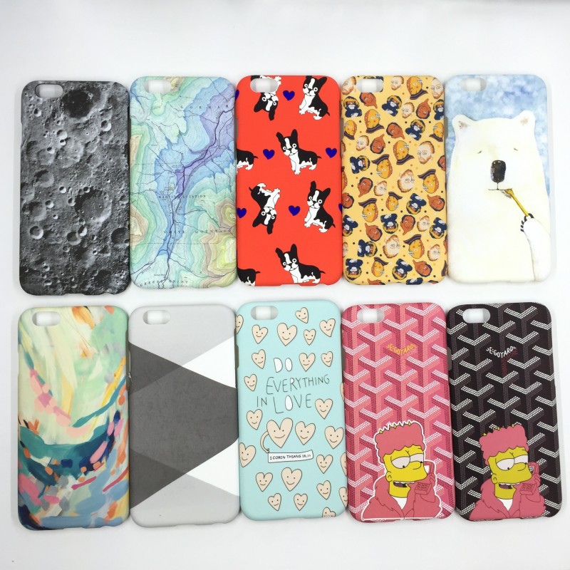 蘋果iPhone6splus手機殼硬殼小清新文藝磨砂卡通保護套批發爆款工廠,批發,進口,代購