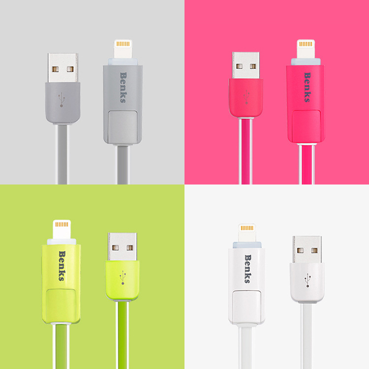 Benks蘋果安卓二合一手機數據線iPhone6sPlus發光充電線工廠,批發,進口,代購