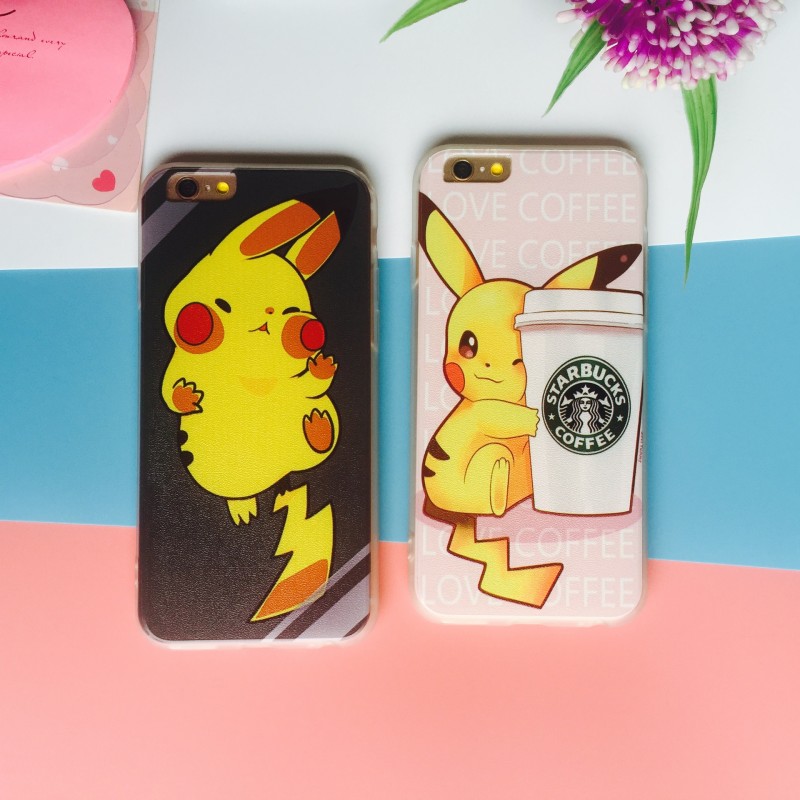 iphone6plus手機殼韓國新款寶可夢go蘋果6s保護套皮卡丘防摔硬殼工廠,批發,進口,代購