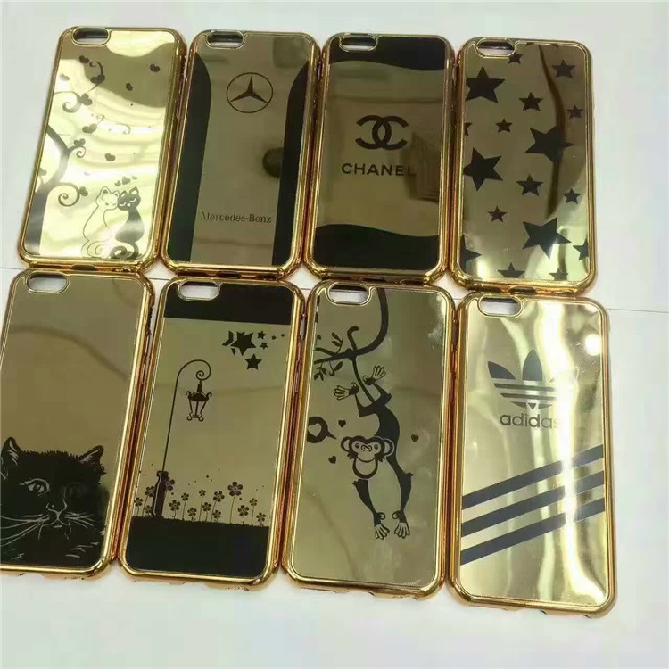 iphone6S電鍍tpu貼皮手機殼批發蘋果7三星鏡麵可定製圖案保護套工廠,批發,進口,代購