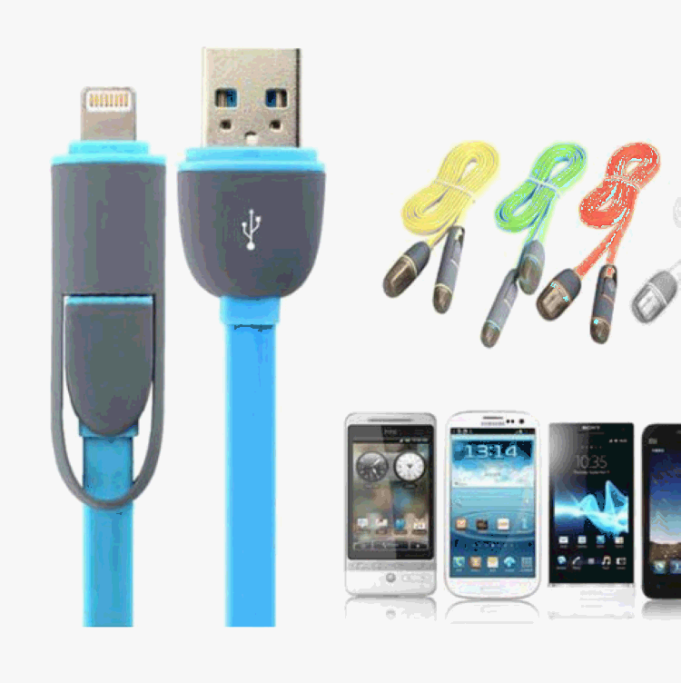 安卓蘋果通用 二合一防丟失數據線 三星iPhone6/5s手機數據線工廠,批發,進口,代購