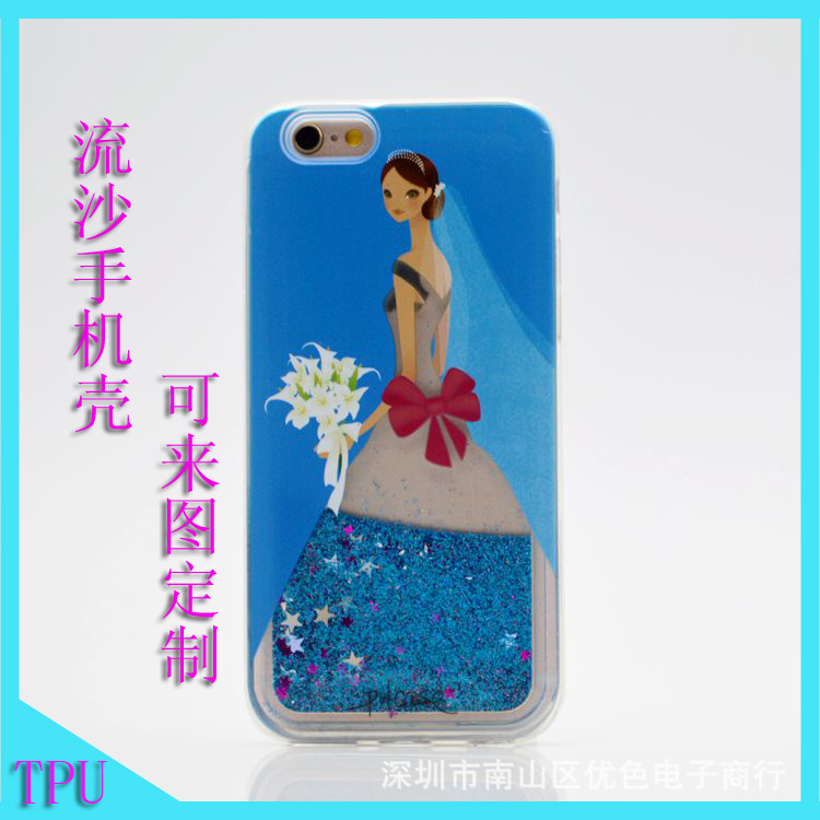 iPhone6S流沙手機殼TPU液體星星手機套配件新款蘋果彩繪保護套殼批發・進口・工廠・代買・代購