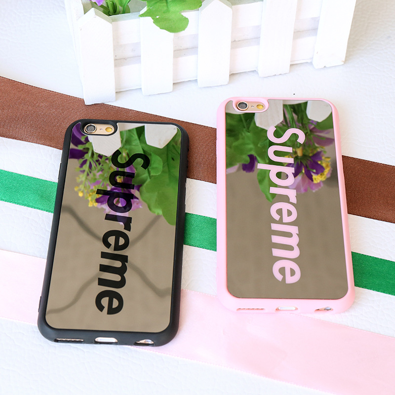 卡繽紛 iphone6plus手機殼 字母supreme鏡麵tpu保護套4.7/5.5批發工廠,批發,進口,代購