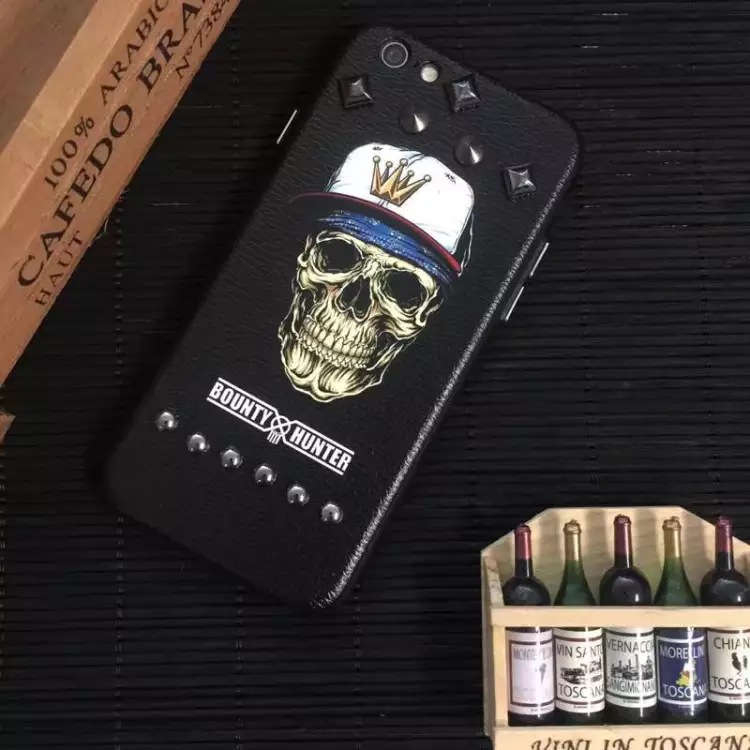 新款鉚釘骷髏頭iPhone6s手機殼卡通創意老虎透保護套個性眼睛軟殼工廠,批發,進口,代購