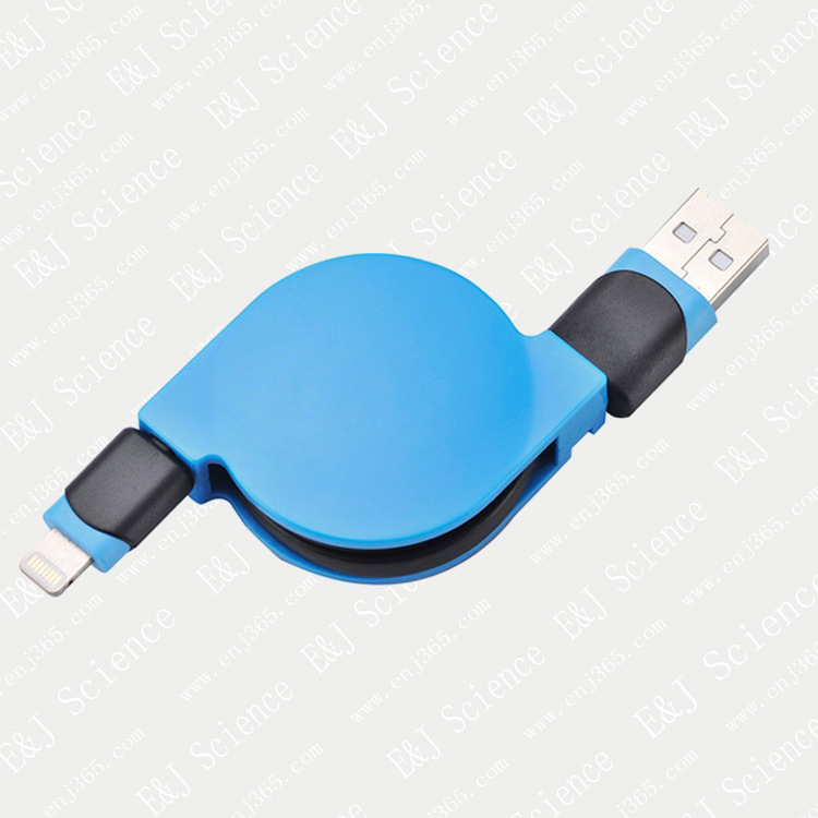 長度1m雙拉便攜伸縮設計手機數據線 iPhone6/5/iPod充電連接線工廠,批發,進口,代購