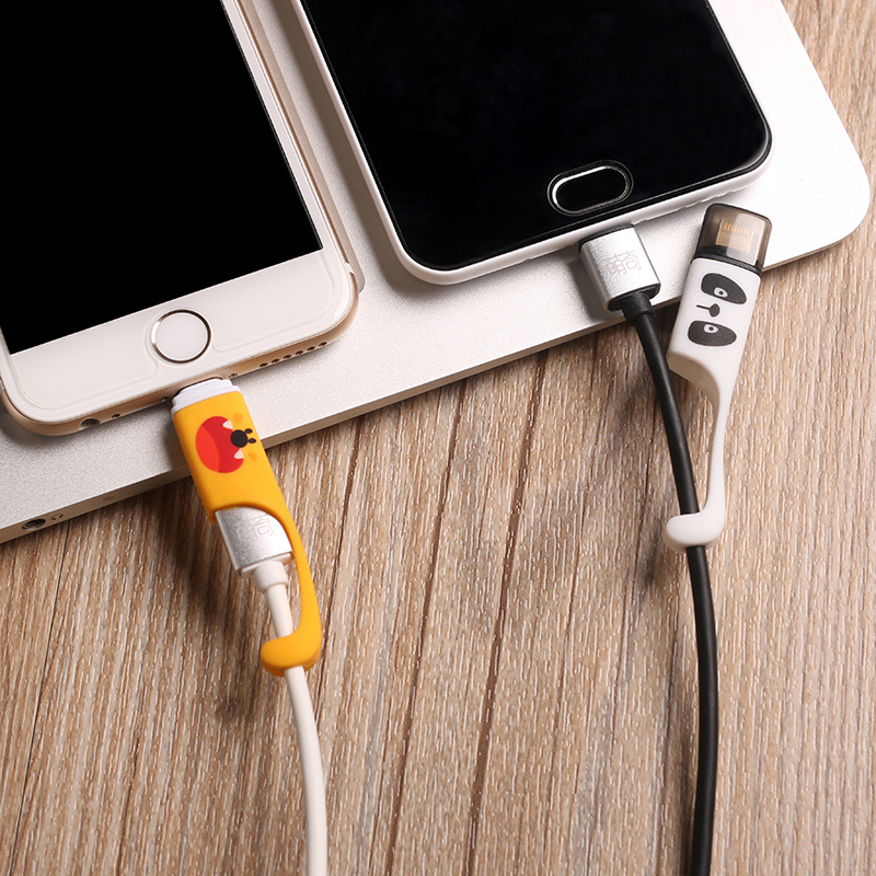 創意數據線 iphone6蘋果安卓手機二合一充電線兩用個性卡通便攜工廠,批發,進口,代購