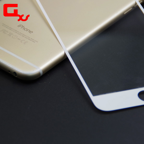 適用於蘋果絲印全覆蓋鋼化膜iphone6鋼化玻璃膜黒白絲印手機貼膜工廠,批發,進口,代購