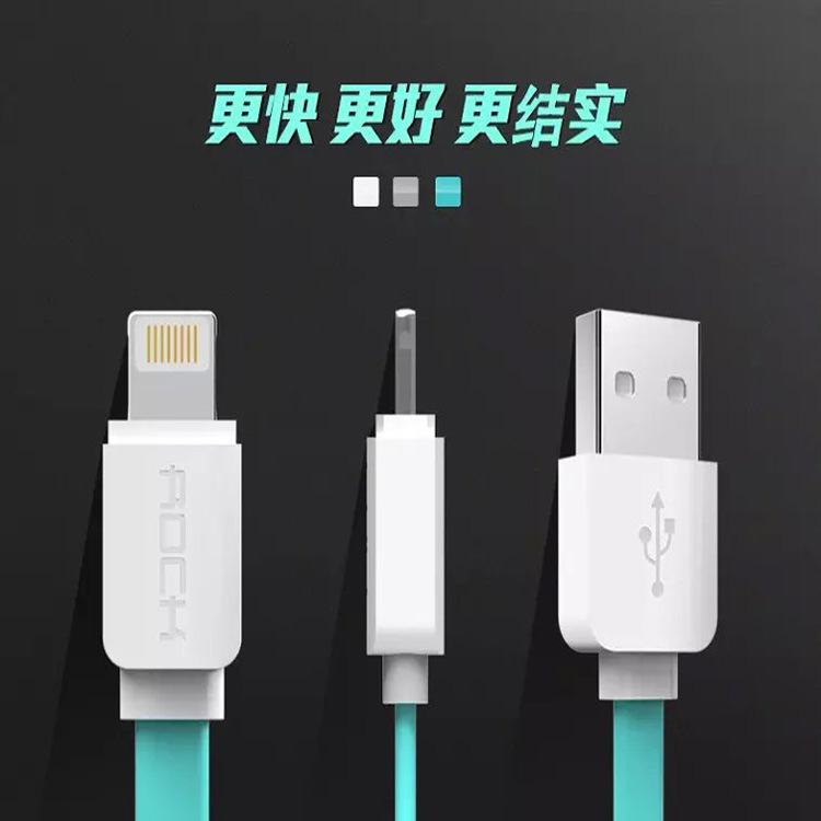 ROCK iPhone6數據線 USB蘋果手機平板充電數據線 iPhone5S數據線工廠,批發,進口,代購