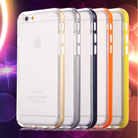iPhone6/5S來電閃手機殼 蘋果6plus邊框炫彩發光閃光透明矽膠套工廠,批發,進口,代購