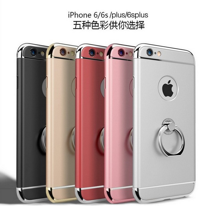 蘋果6s手機殼車載電鍍3合1保護套iphone6plus指環支架磨砂殼批發・進口・工廠・代買・代購