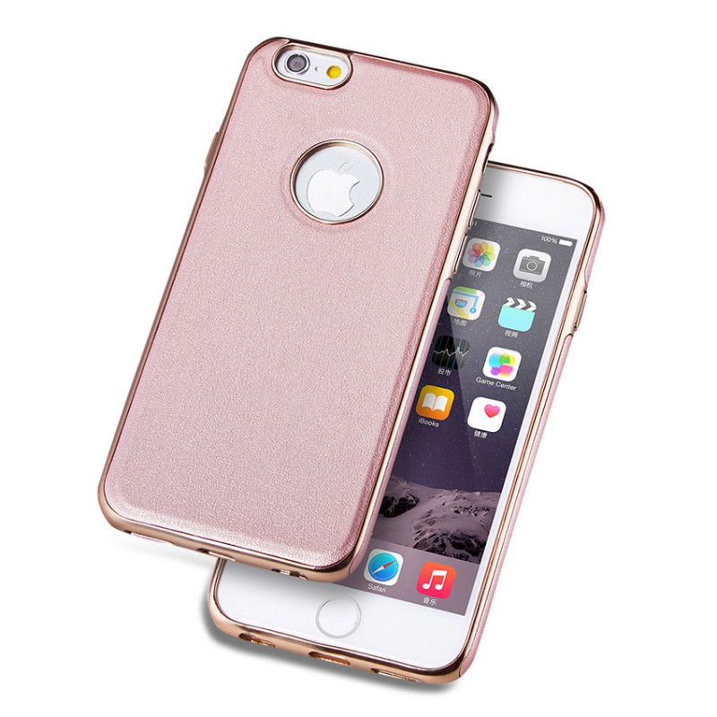 軟膠蘋果iphone6/6s保護殼TPU/PU 皮紋鍍金高級商務手機保護套工廠,批發,進口,代購