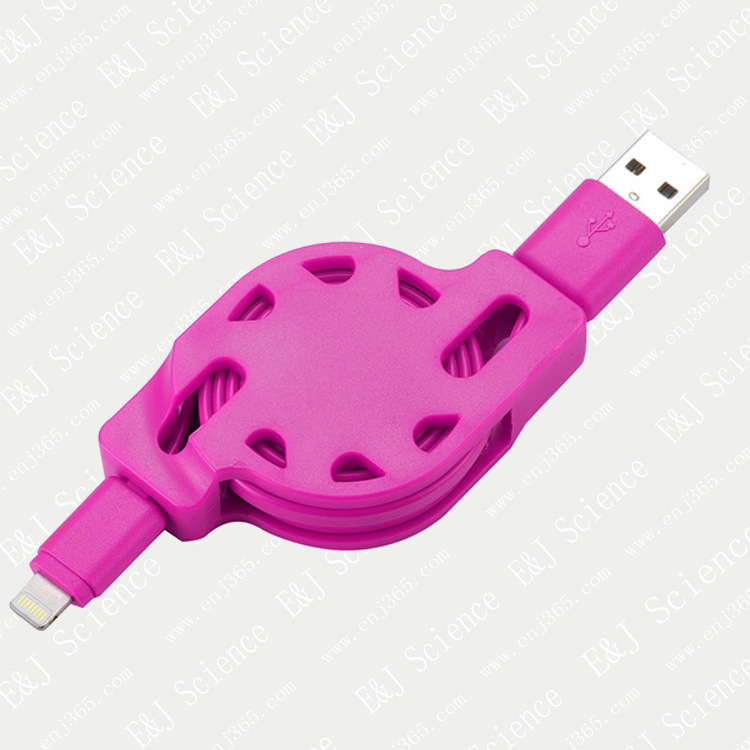 蘋果iPhone6/5/iPod雙拉便攜伸縮數據線 長度1m手機充電連接線批發・進口・工廠・代買・代購