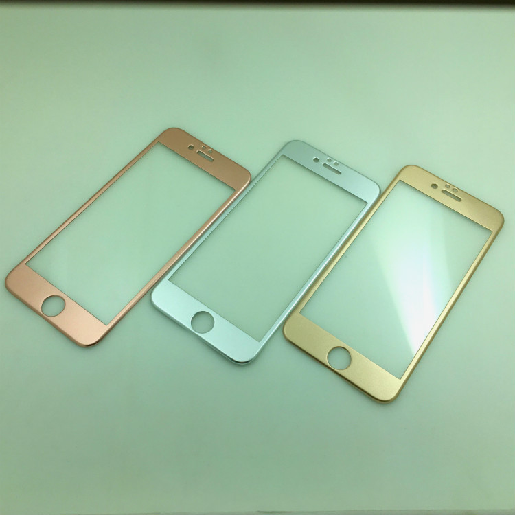 iPhone6 plus光麵碳纖維鋼化玻璃膜全屏覆蓋彩蘋果保護貼膜工廠,批發,進口,代購