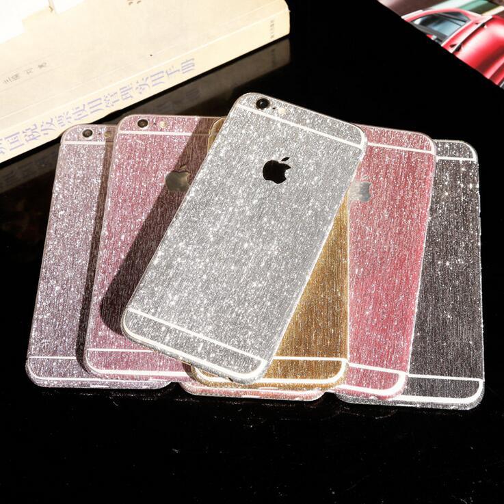 蘋果6手機閃粉貼膜iPhone6 Plus磨砂閃鉆拉絲手機彩色全身貼紙批發・進口・工廠・代買・代購