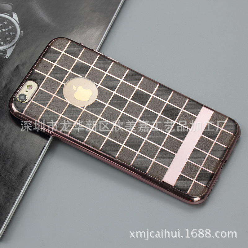 電鍍皮紋tpu手機殼 蘋果6plus加工男款iphone6可定製浮雕彩繪工廠,批發,進口,代購