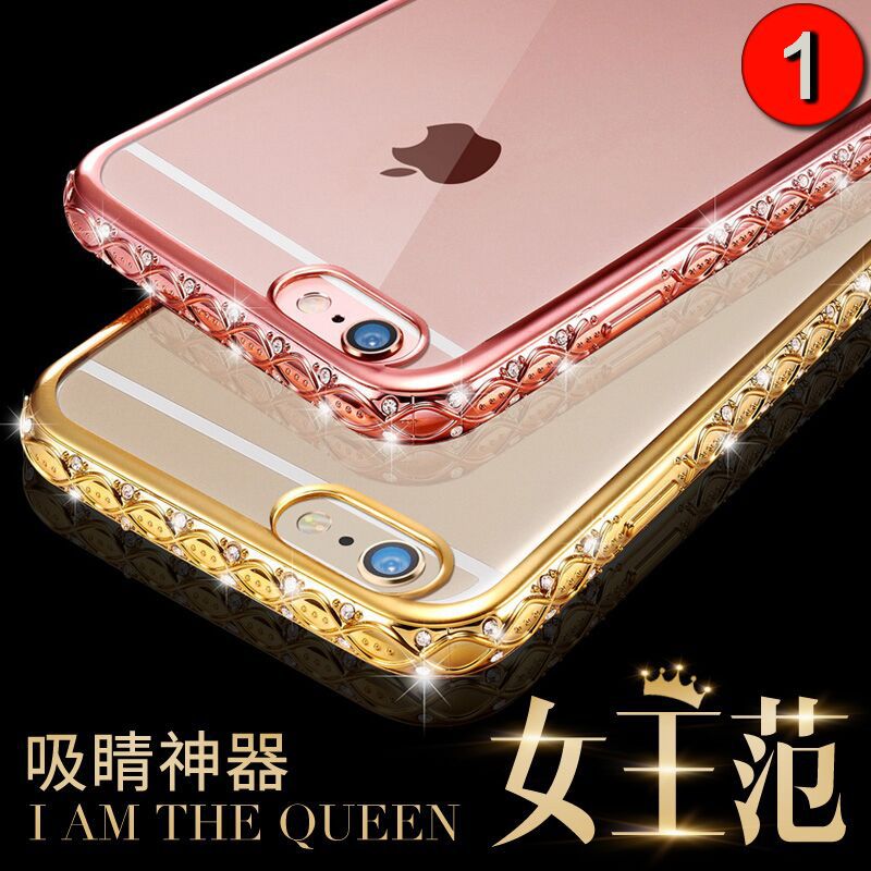 IPHONE6S手機殼 新款蘋果plus日韓民族風水鉆電鍍tpu全包薄保護套工廠,批發,進口,代購