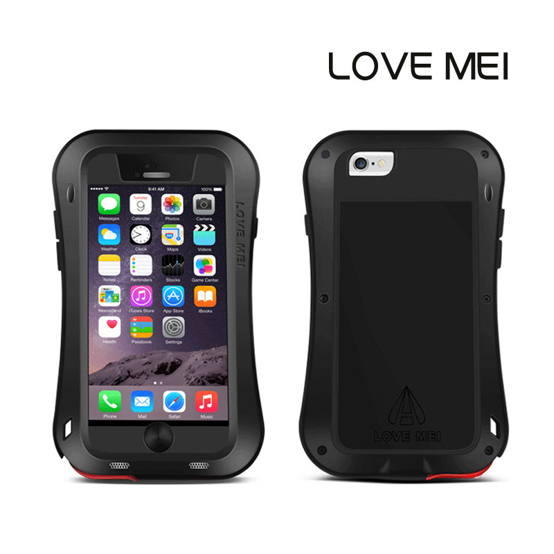 LOVE MEI蘋果iPhone6手機殼5.5寸小蠻腰金屬邊框後蓋三防摔手機套工廠,批發,進口,代購
