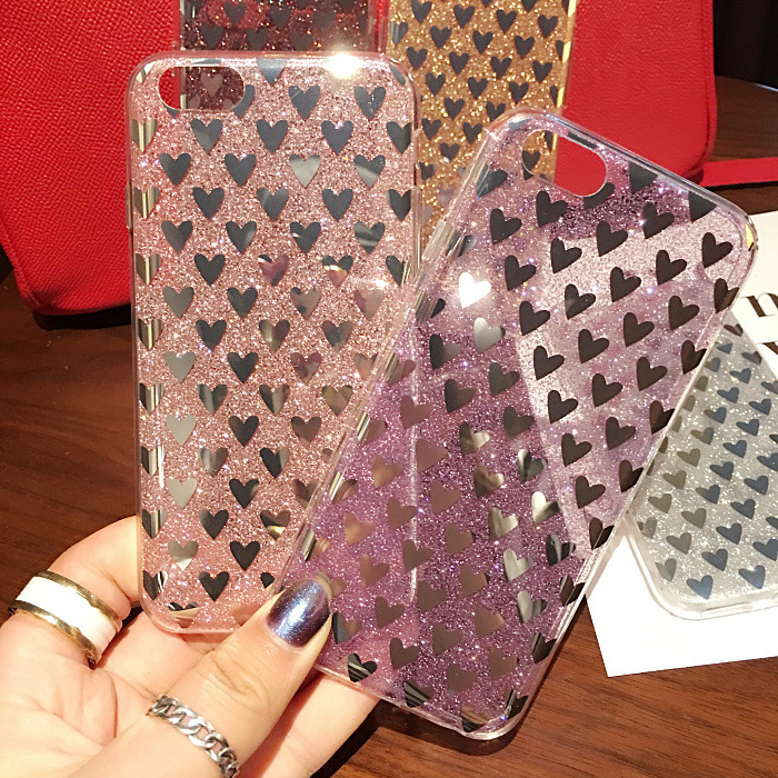 奢華閃粉iphone6s手機殼蘋果6plus保護套軟邊4.7全包軟膠日韓愛心工廠,批發,進口,代購