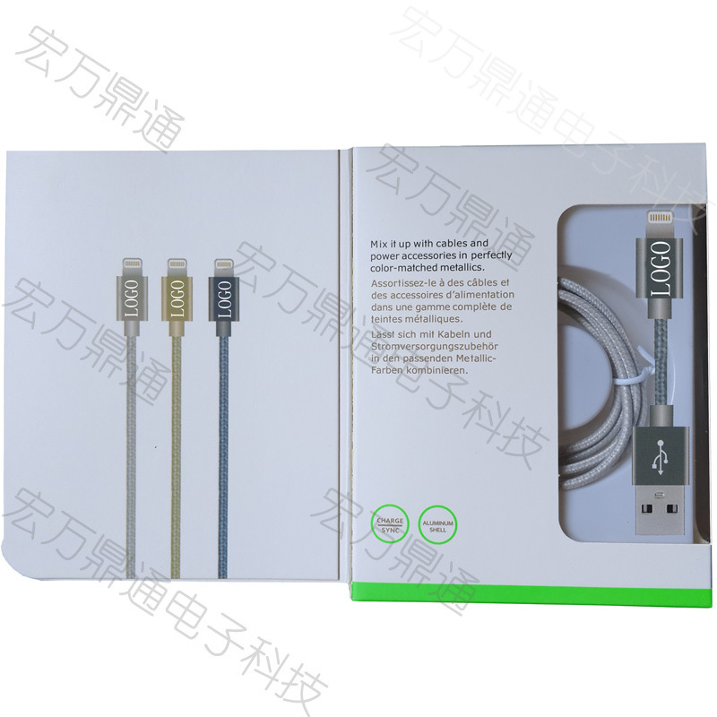 適用於蘋果貝爾金數據線金屬編織繩iPhone6/5S充電線Lightning工廠,批發,進口,代購