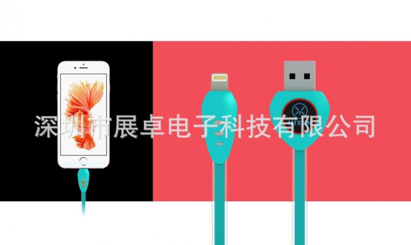 深圳直銷新款蘋果數據線iphone6LED發光跑馬燈數據線工廠,批發,進口,代購