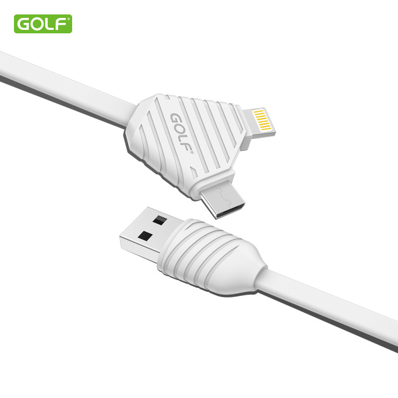 GOLF/高爾夫數據線菠蘿二合一iPhone6s蘋果5s 安卓手機通用數據線工廠,批發,進口,代購
