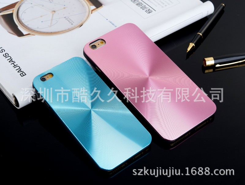 iphone6 CD紋金屬保護套Plus螺旋紋手機保護殼 金屬拉絲 5.5寸殼批發・進口・工廠・代買・代購
